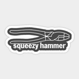 Funny Electrician Lineman Pliers Squeezy Hammer Sticker